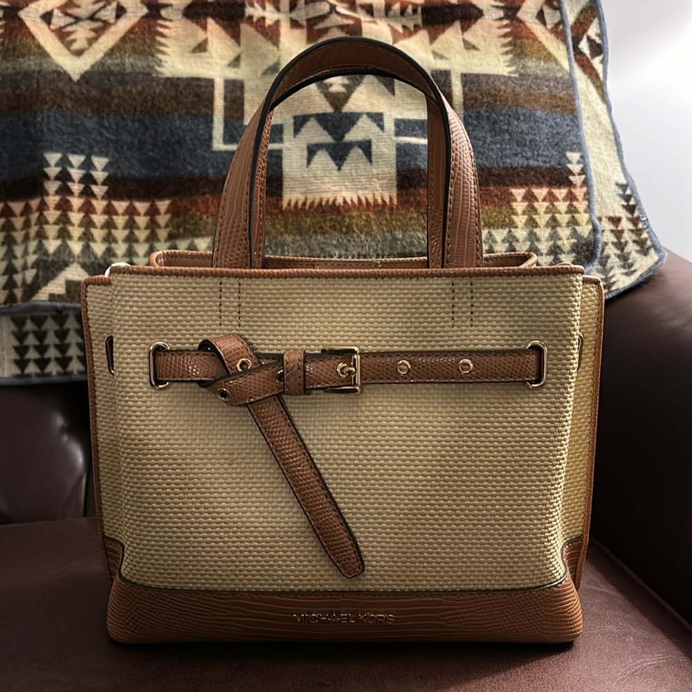 Michael Kors Emilia Canvas Satchel Crossbody